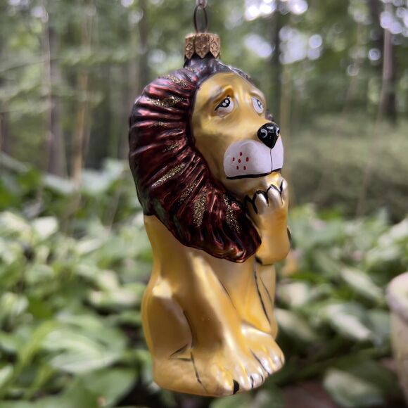 Kurt Adler WIZARD OF OZ Crying Cowardly Lion Holiday Ornament  Hand Blown Glass - Picture 5 of 10